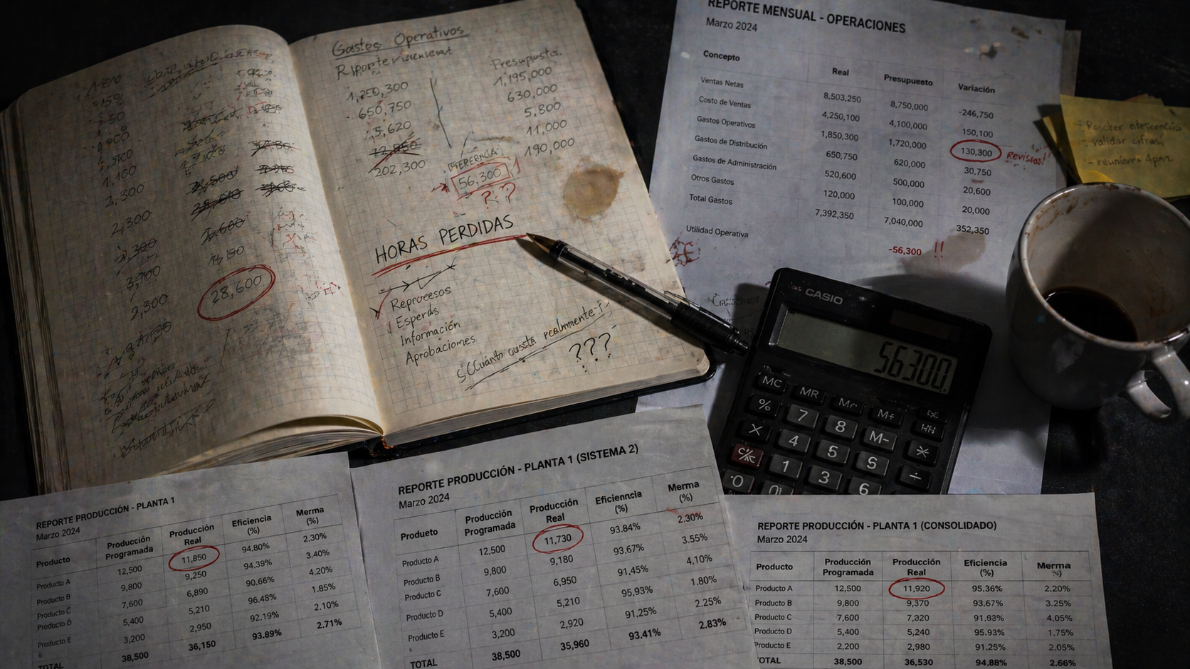 Contraste entre procesos manuales y dashboard digital