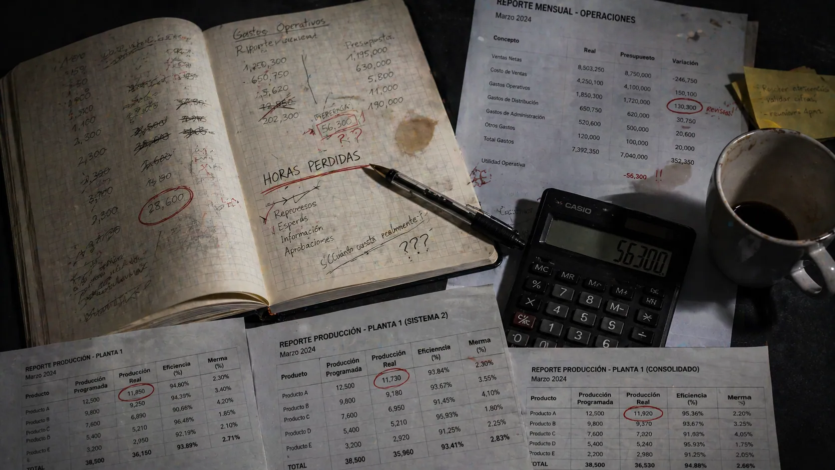 Contraste entre procesos manuales y dashboard digital