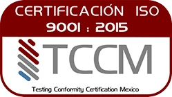 Certificación ISO 9001:2015 — TCCM