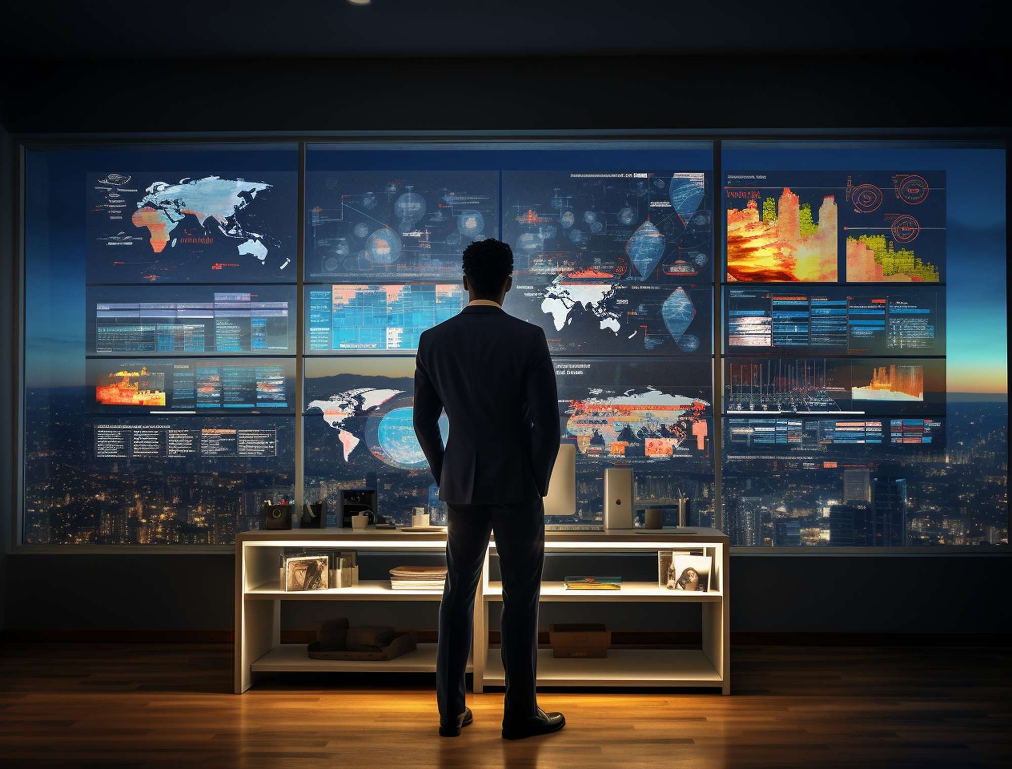 Señales de alerta en pantalla de computadora indicando la necesidad de software empresarial