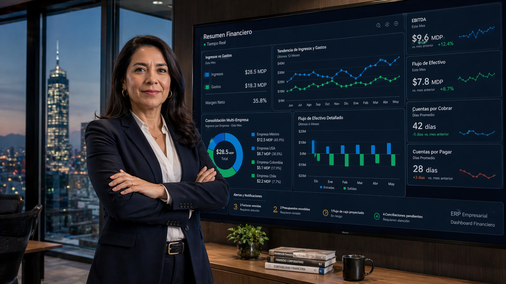 Control financiero unificado en operación multi-empresa